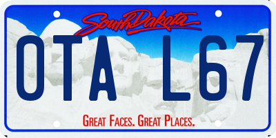 SD license plate 0TAL67