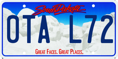 SD license plate 0TAL72