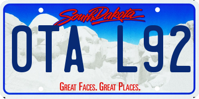 SD license plate 0TAL92