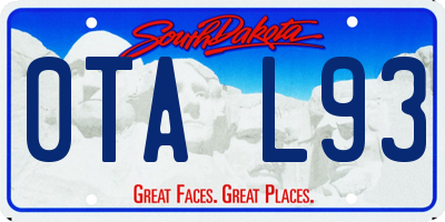 SD license plate 0TAL93