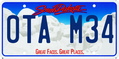 SD license plate 0TAM34