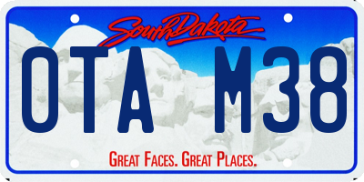 SD license plate 0TAM38