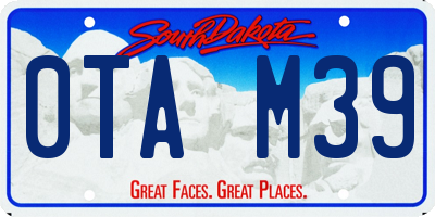 SD license plate 0TAM39