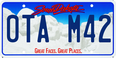 SD license plate 0TAM42