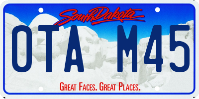 SD license plate 0TAM45