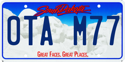SD license plate 0TAM77