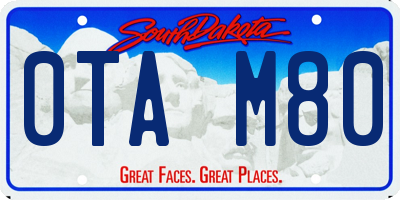 SD license plate 0TAM80
