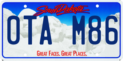 SD license plate 0TAM86