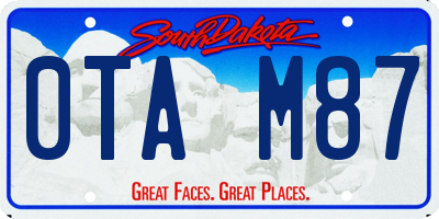 SD license plate 0TAM87