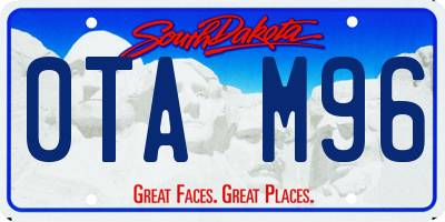 SD license plate 0TAM96