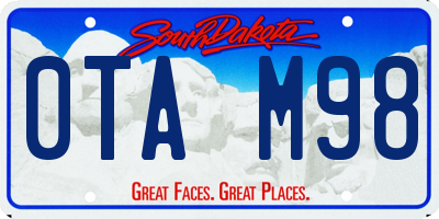 SD license plate 0TAM98