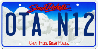 SD license plate 0TAN12