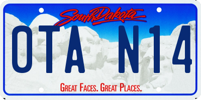 SD license plate 0TAN14
