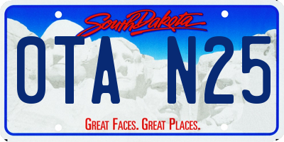SD license plate 0TAN25