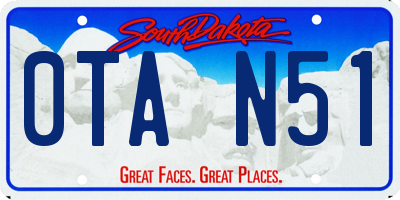 SD license plate 0TAN51