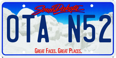 SD license plate 0TAN52