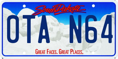 SD license plate 0TAN64
