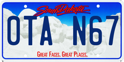 SD license plate 0TAN67