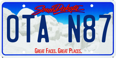 SD license plate 0TAN87