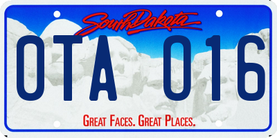 SD license plate 0TAO16