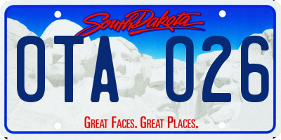 SD license plate 0TAO26