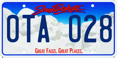 SD license plate 0TAO28