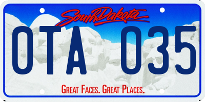 SD license plate 0TAO35