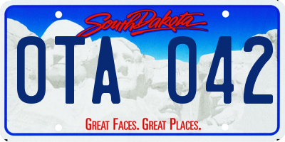 SD license plate 0TAO42