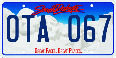 SD license plate 0TAO67