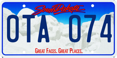 SD license plate 0TAO74