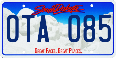 SD license plate 0TAO85