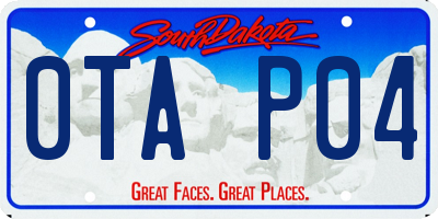 SD license plate 0TAP04