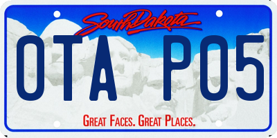 SD license plate 0TAP05