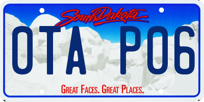 SD license plate 0TAP06