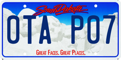 SD license plate 0TAP07
