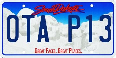 SD license plate 0TAP13