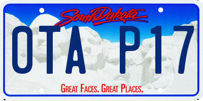 SD license plate 0TAP17