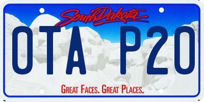 SD license plate 0TAP20