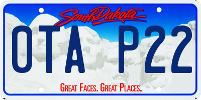 SD license plate 0TAP22