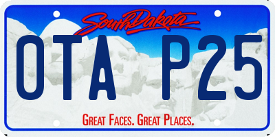 SD license plate 0TAP25