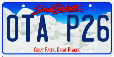 SD license plate 0TAP26