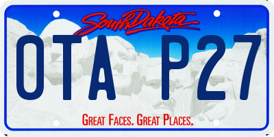 SD license plate 0TAP27