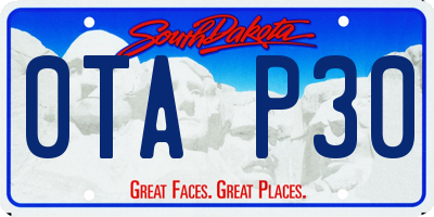 SD license plate 0TAP30