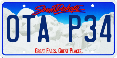 SD license plate 0TAP34