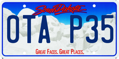SD license plate 0TAP35