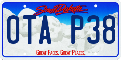 SD license plate 0TAP38