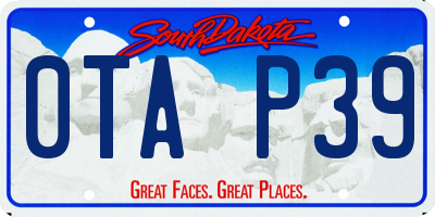 SD license plate 0TAP39