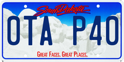 SD license plate 0TAP40