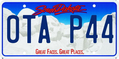 SD license plate 0TAP44