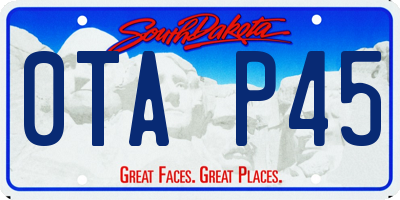 SD license plate 0TAP45